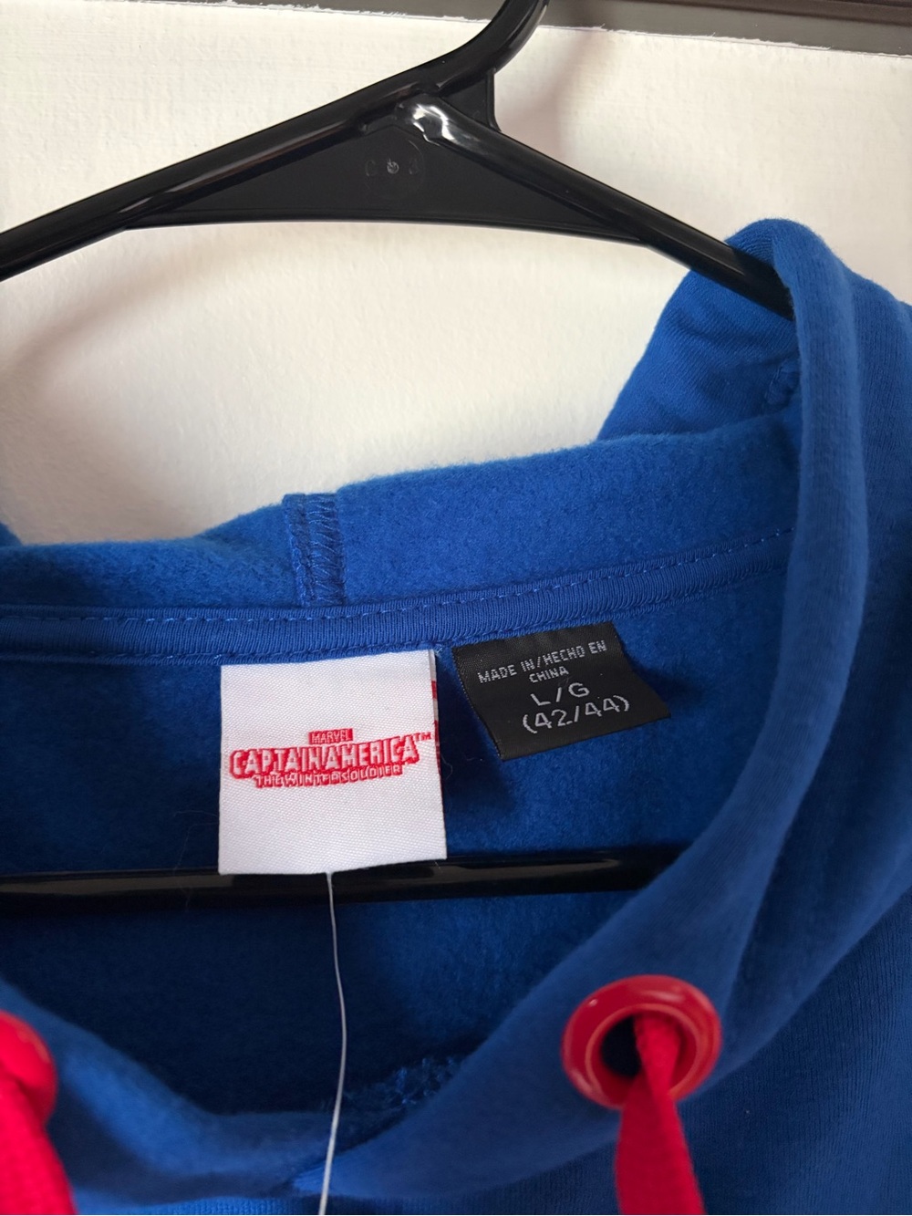 Men’s large marvel captain America blue sweatshirt size large brand new with tag - Picture 2 of 4